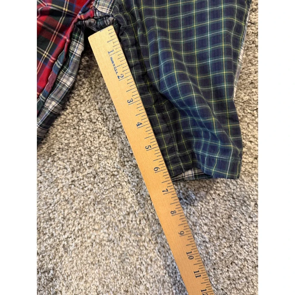 Ralph Lauren Romper Boys 9M Multi Plaid Patchwork Long Sleeve Button Down Pony